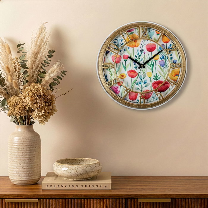 Wallity Hisar Spring Blossom Reloj de Pared Decorativo Multicolor Wallity Hisar Spring Blossom Reloj de Pared Decorativo Multicolor